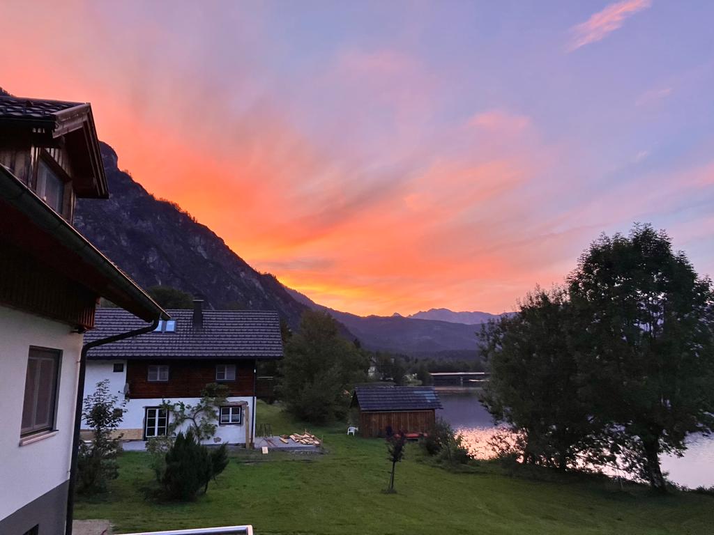 Sonnenuntergang rot Salzkammergut